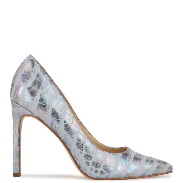 Nine West Tatiana Pointy Toe Silver Multicolor Pumps | South Africa 90A21-4B65